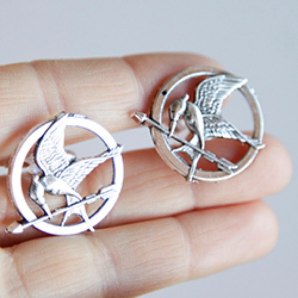 Mockingjay Cufflinks, Fun Nerdy Cuff Links 🌸